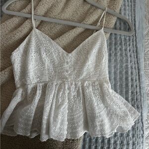Altar'd State White Eyelet Camisole